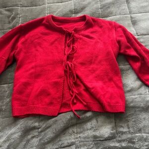NWOT cute red tie sweater